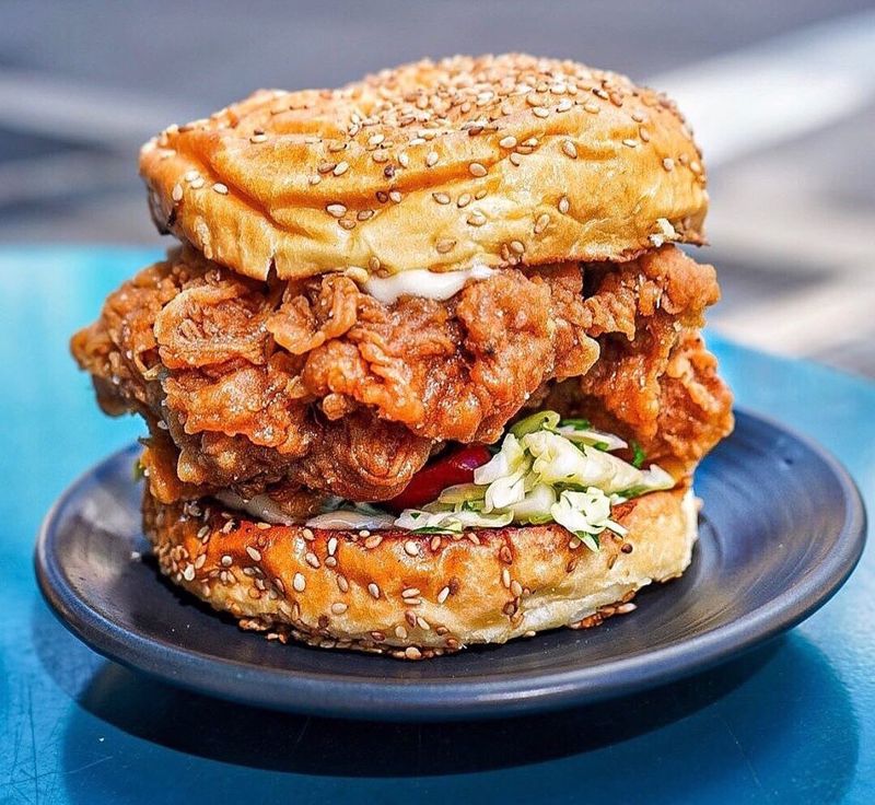 Overloaded Fried Chicken Sandwiches