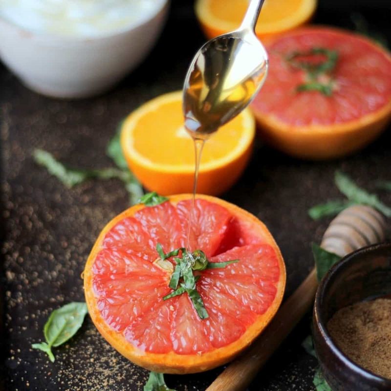 Grapefruit Halves with Sugar