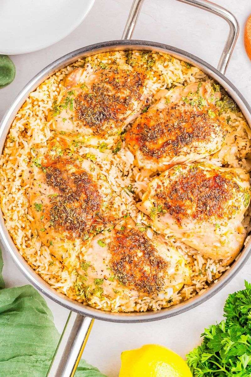 Chicken and Rice Casserole Skillet