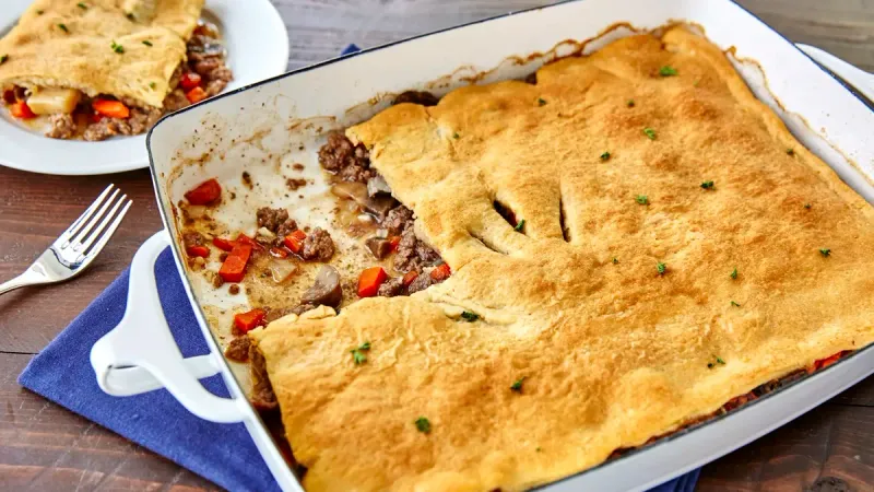Crescent-Topped Pot Pie Skillet