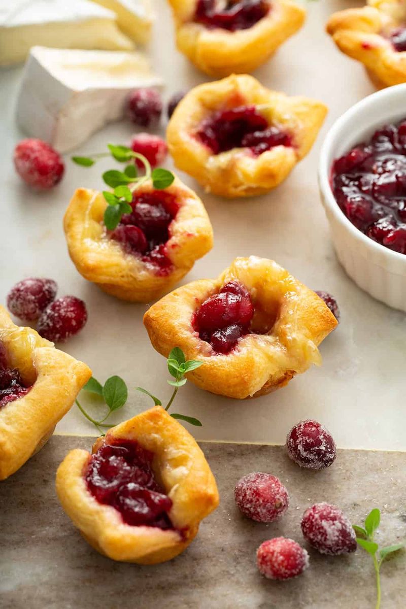 Brie and Cranberry Crescent Bites