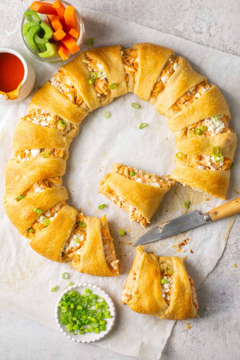 Buffalo Chicken Crescent Rings
