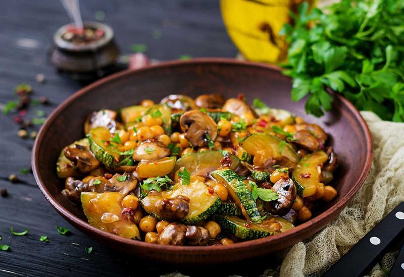 Zucchini and Chickpea Stir-Fry