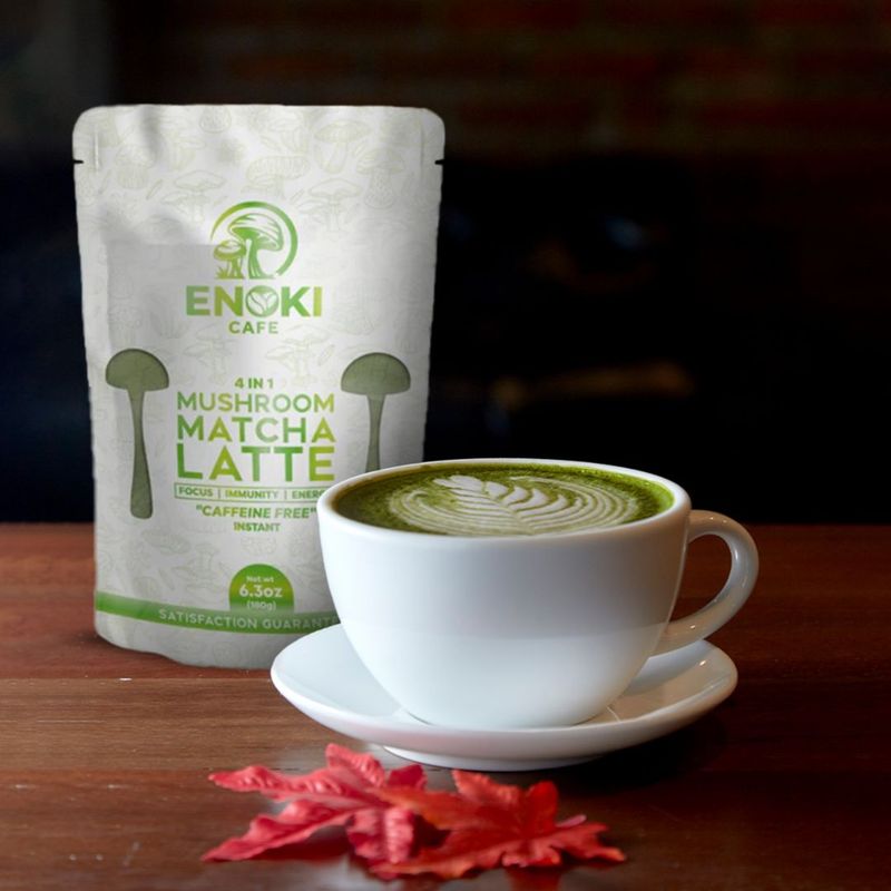 Matcha and Mushroom Latte
