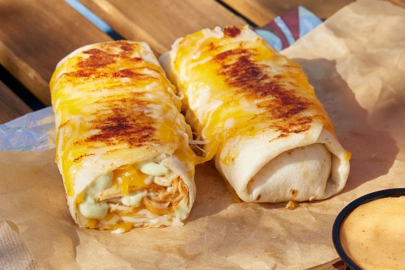 Spicy Double Steak Grilled Cheese Burrito