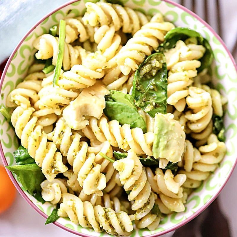 Spinach and Basil Pesto Pasta
