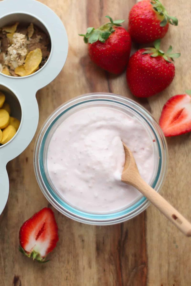 Real Strawberry Yogurt (No Dyes)