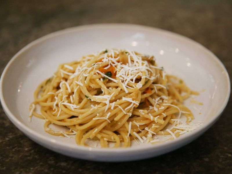 Spaghetti Carbonara at Julian Barsotti’s Carbone’s (Dallas)