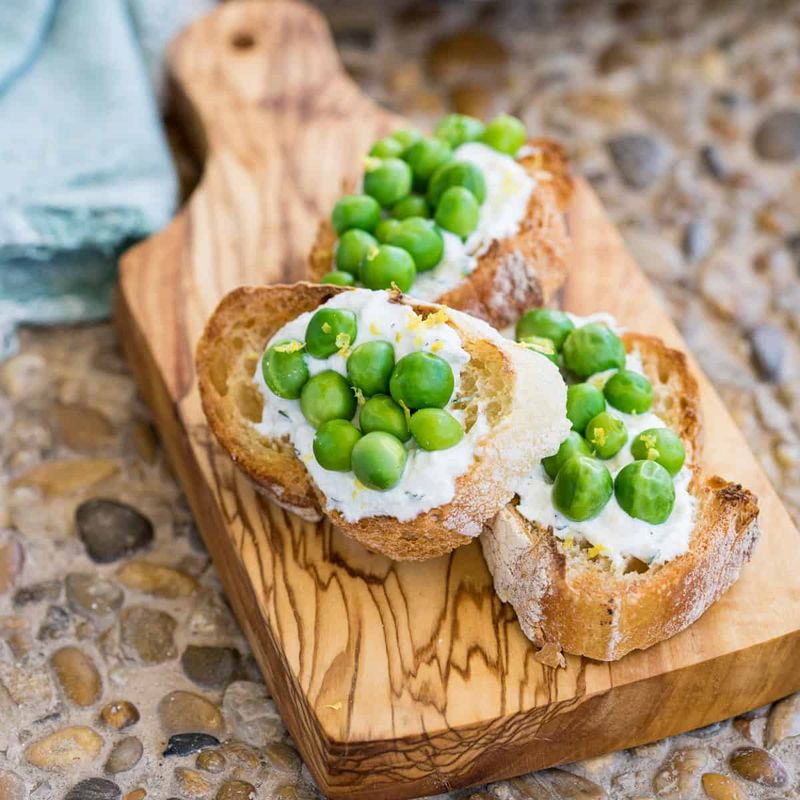 Spring Pea and Ricotta Toasts