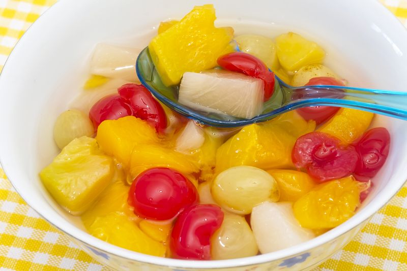 Canned Fruit Cocktail with Cherries