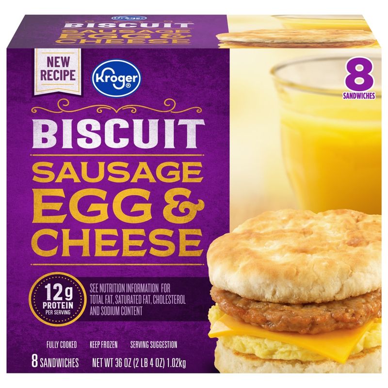 Kroger Sausage, Egg, and Cheese Biscuit