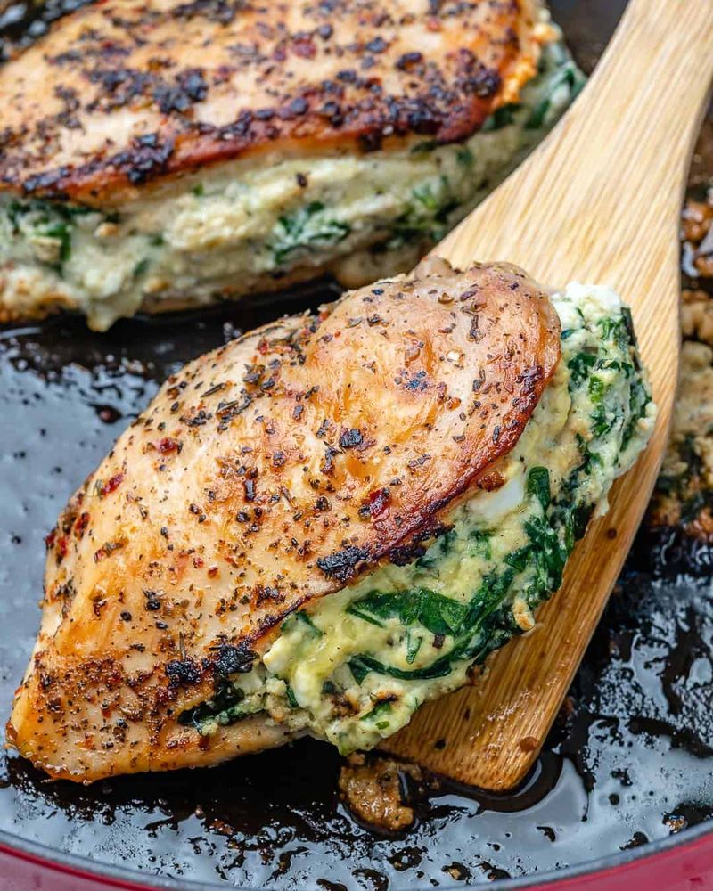 Spinach and Cheese Stuffed Chicken