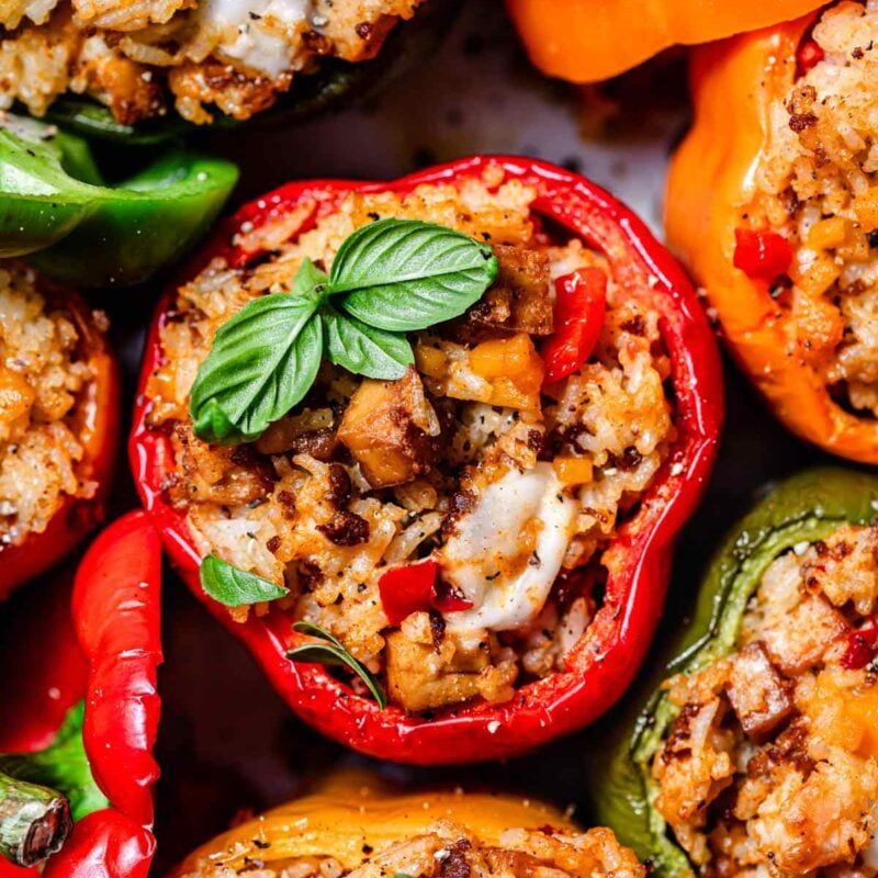 Oat-Stuffed Bell Peppers