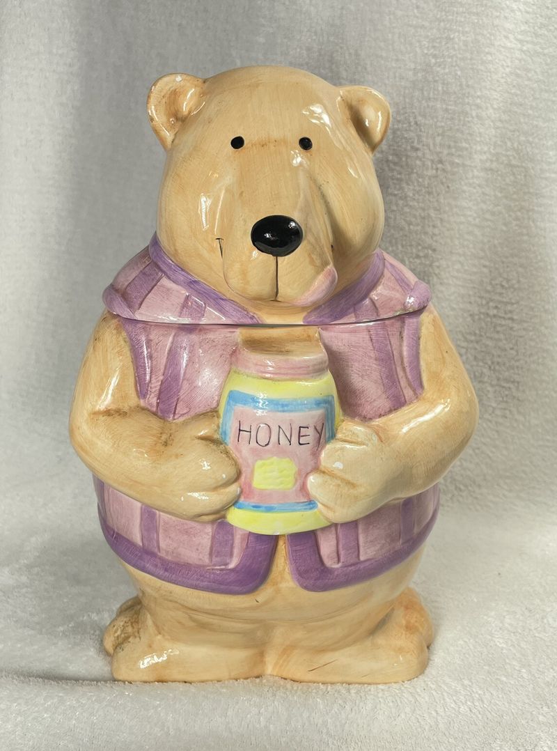 American Bisque Bear with Honey Pot