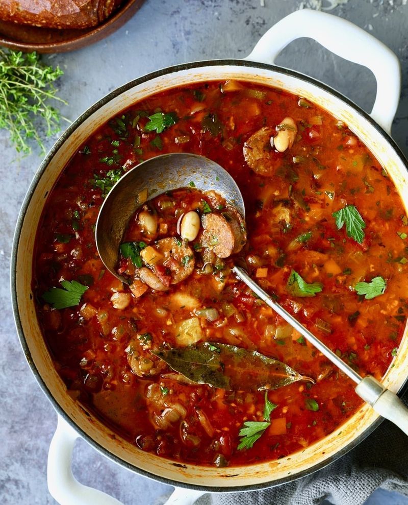 Spanish Chicken and Chorizo Soup
