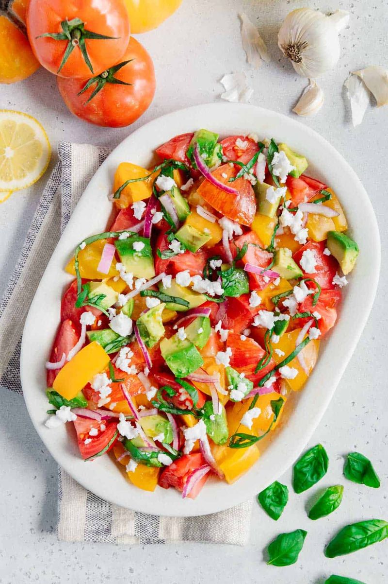 Tomato Basil Avocado Salad