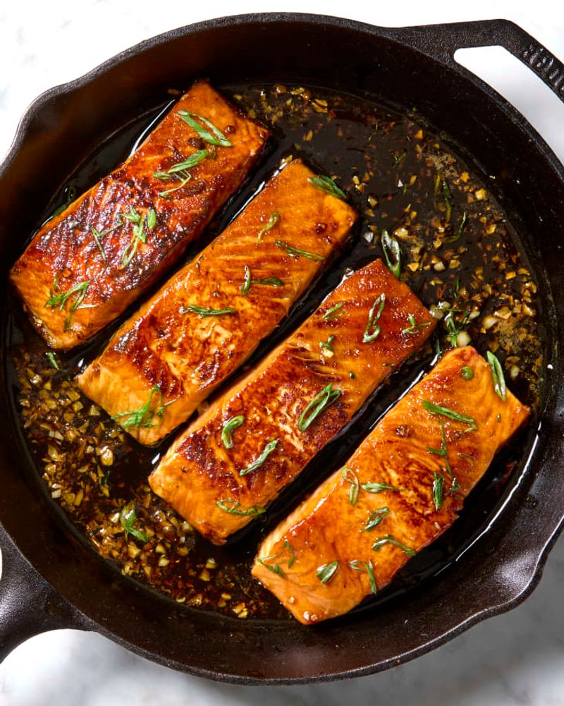 Honey Garlic Salmon Skillet