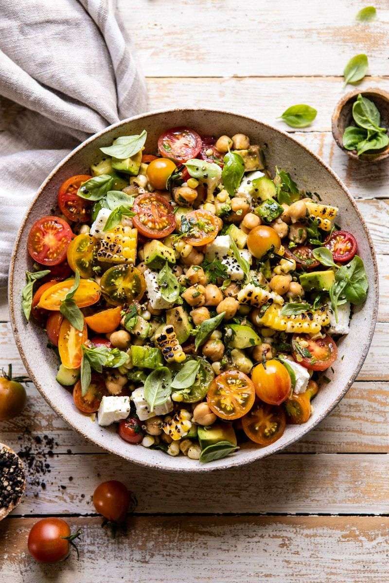 Avocado and Tomato Chickpea Salad