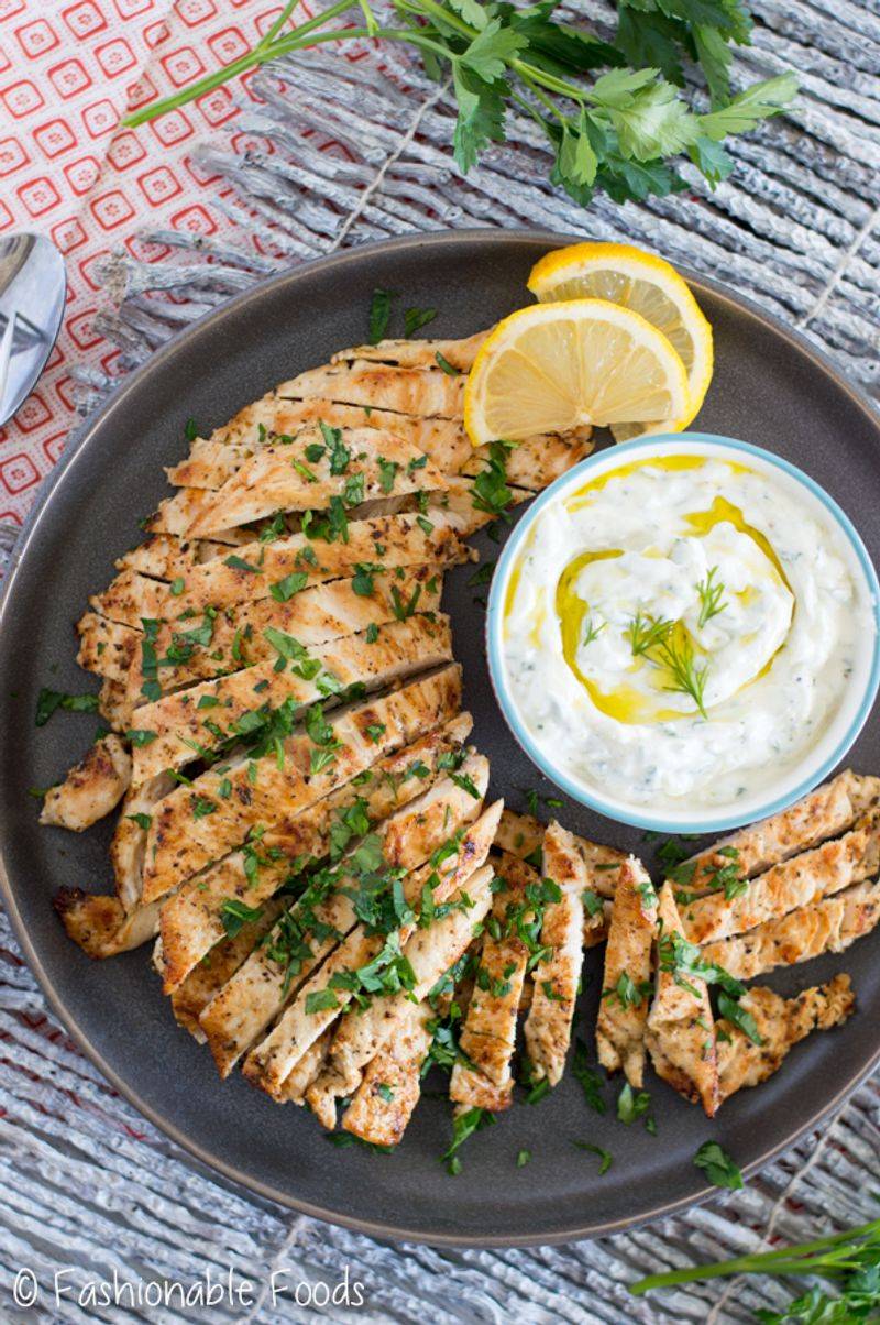 Grilled Greek Chicken with Tzatziki
