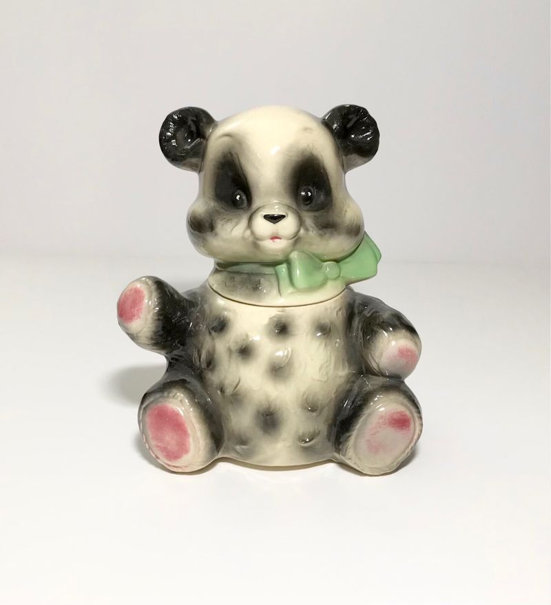 Brush Pottery Panda Cookie Jar