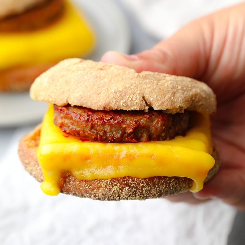 MorningStar Farms Veggie Sausage, Egg & Cheese Sandwich