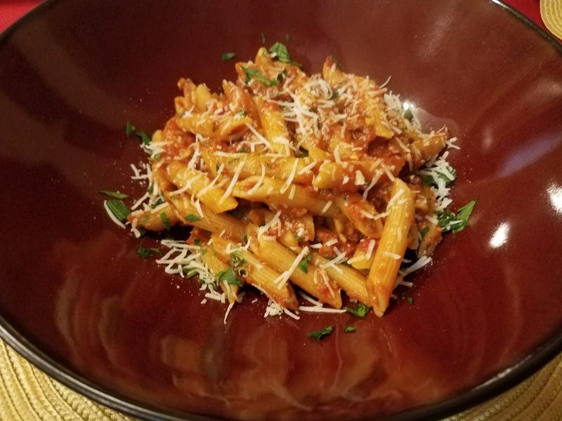 Penne Arrabbiata at Andiamo! (Santa Fe)