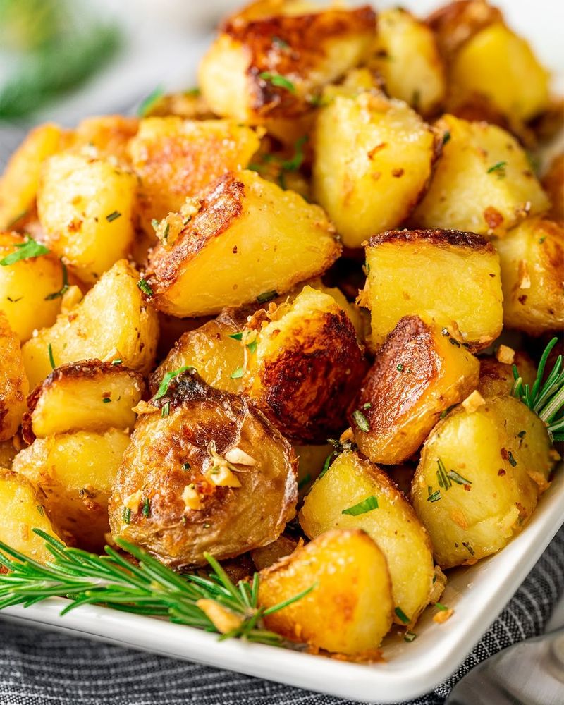 Garlic and Rosemary Roast Potatoes