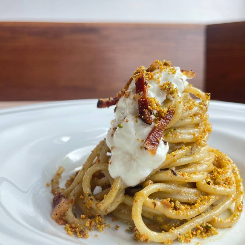 Bucatini Carbonara at Forno Kitchen + Bar (Columbus)