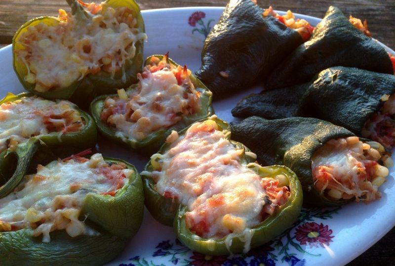 Stuffed Bell Peppers with Farro and Herbs