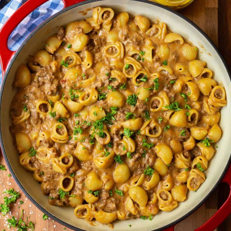 Cheeseburger Pasta Skillet