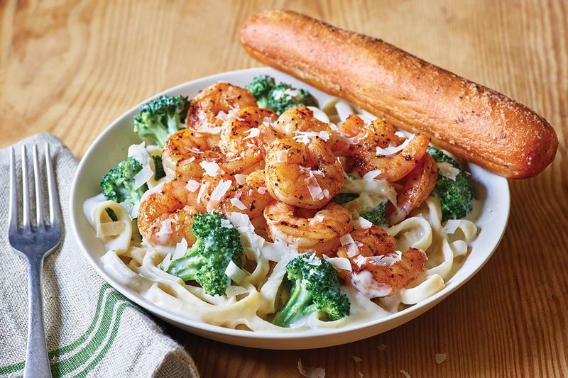 Chain Restaurant Shrimp Alfredo