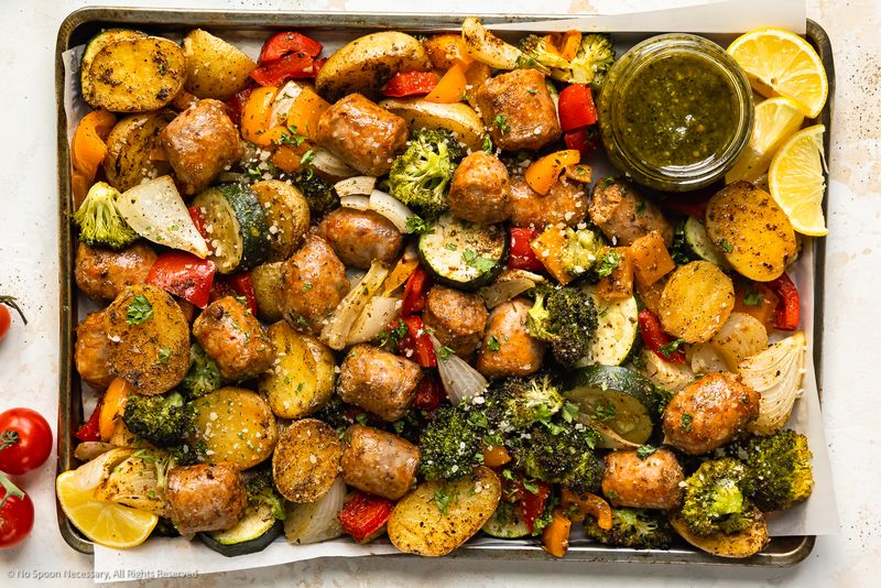 Sheet Pan Sausage and Vegetables