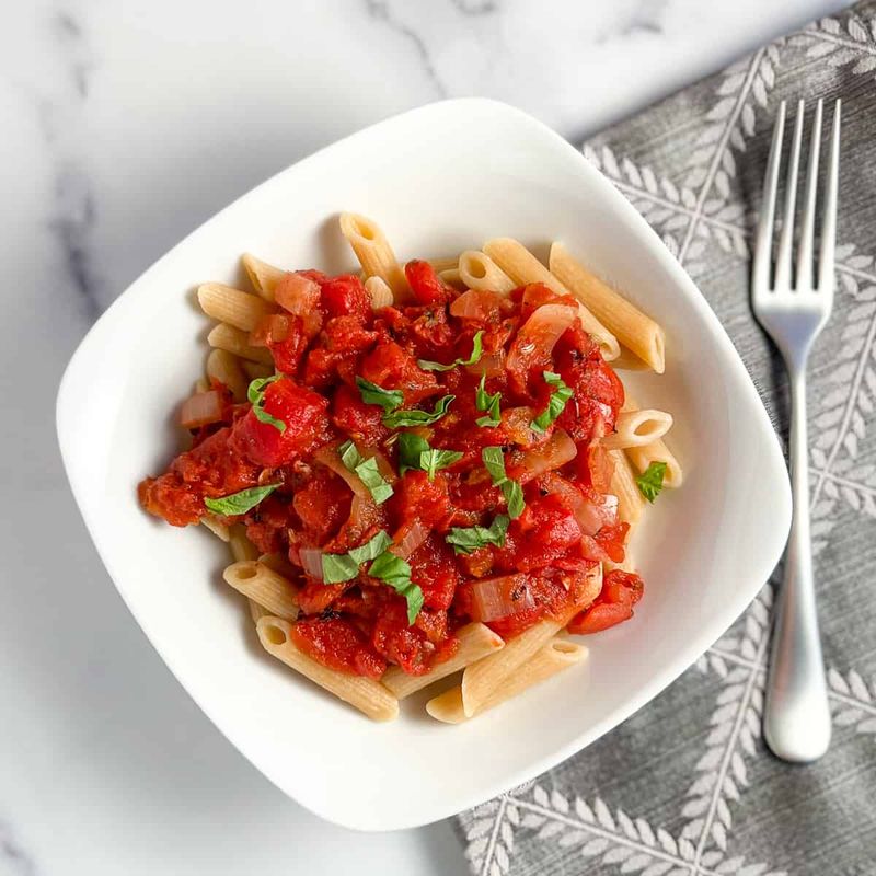 Whole Wheat Pasta with Marinara