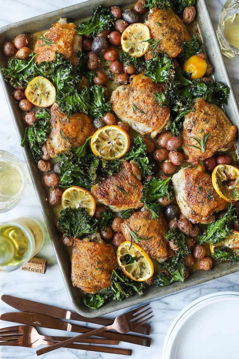 One-Pan Lemon Rosemary Chicken and Potatoes