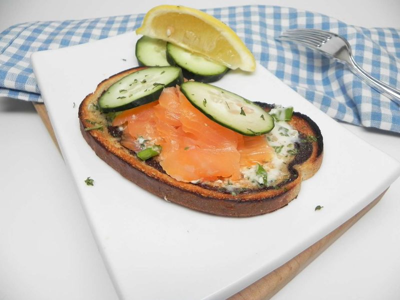 Open-Faced Smoked Salmon Sandwich
