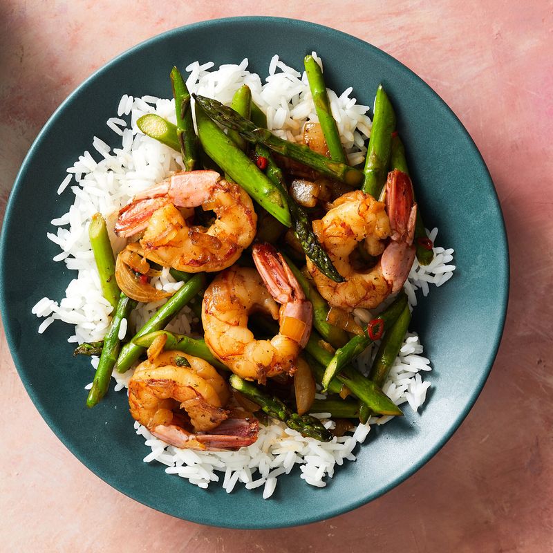 Shrimp and Asparagus Stir-Fry