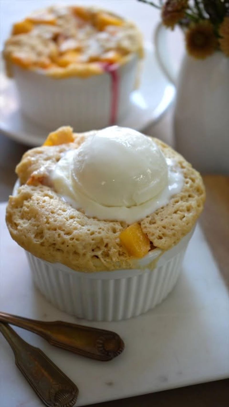 Peach Cobbler Mug Cake