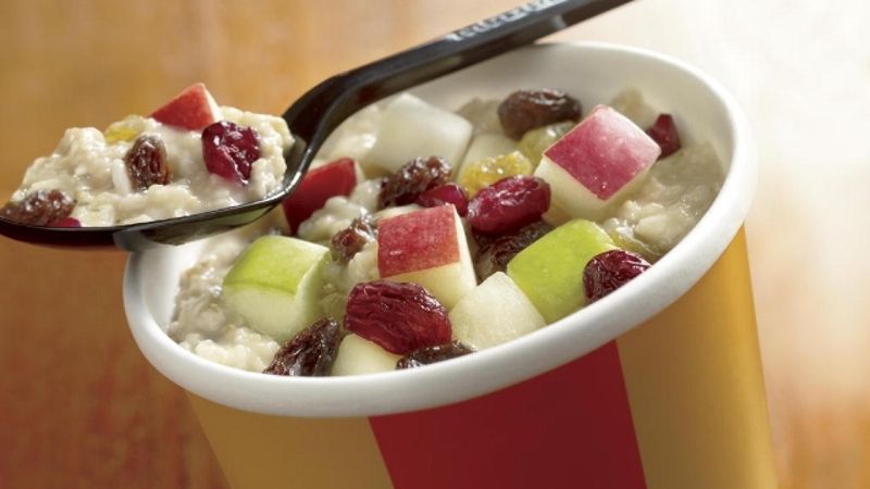 Fruit & Maple Oatmeal (No Brown Sugar)