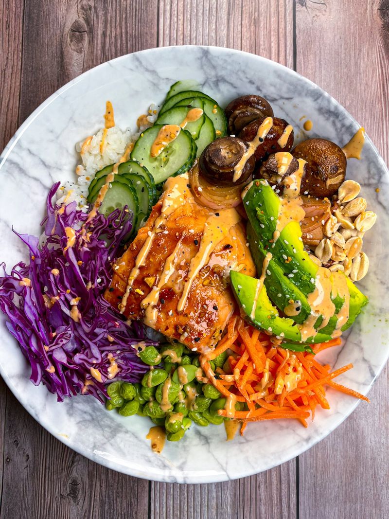 Asian-Inspired Salmon Bowls