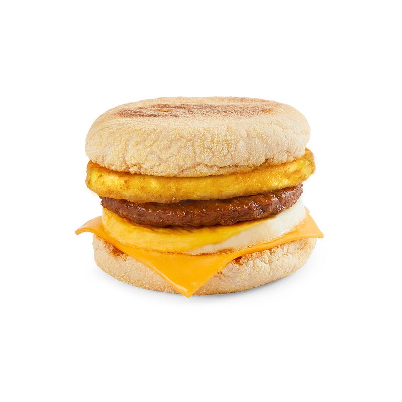 Sausage, Egg & Cheese on English Muffin