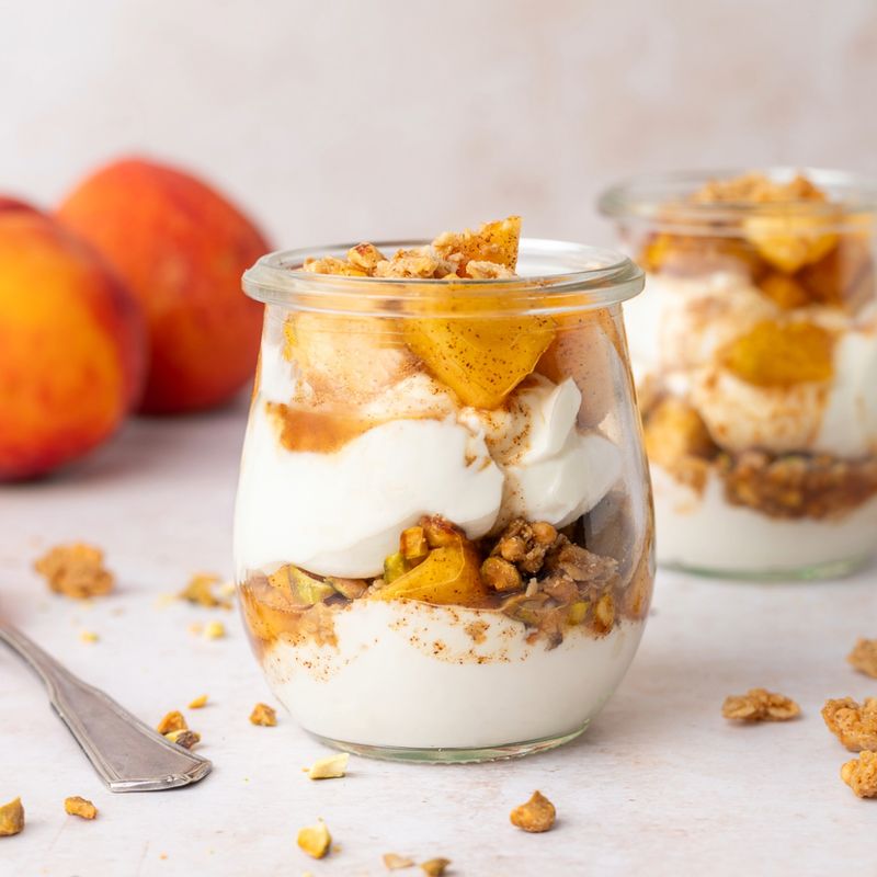 Peach Almond Yogurt Parfait