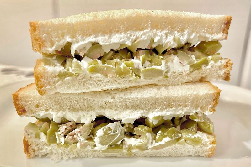 Olive and Cream Cheese Sandwich