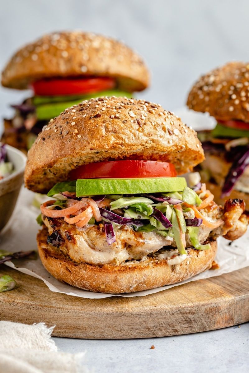 Grilled Chicken Sandwich with Fresh Veggies