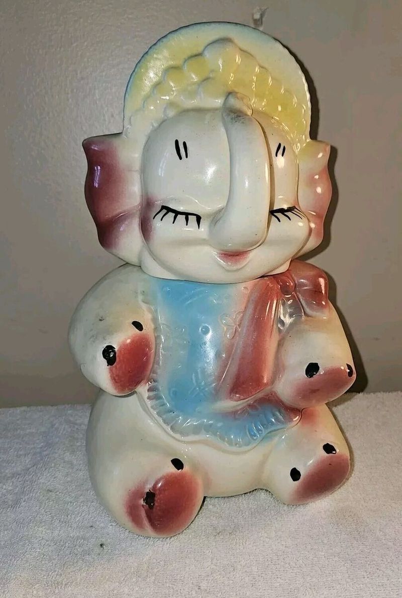 American Bisque Elephant Cookie Jar