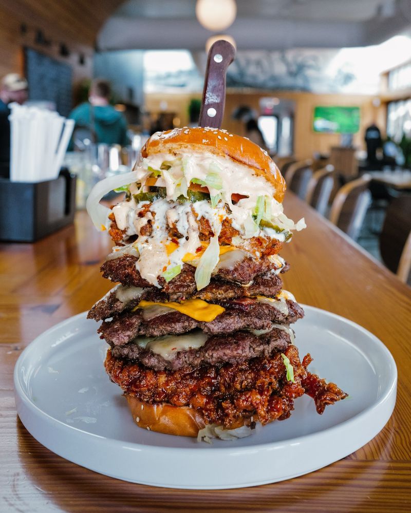 The Haven Burger at Chomp Kitchen and Drinks (Warren)