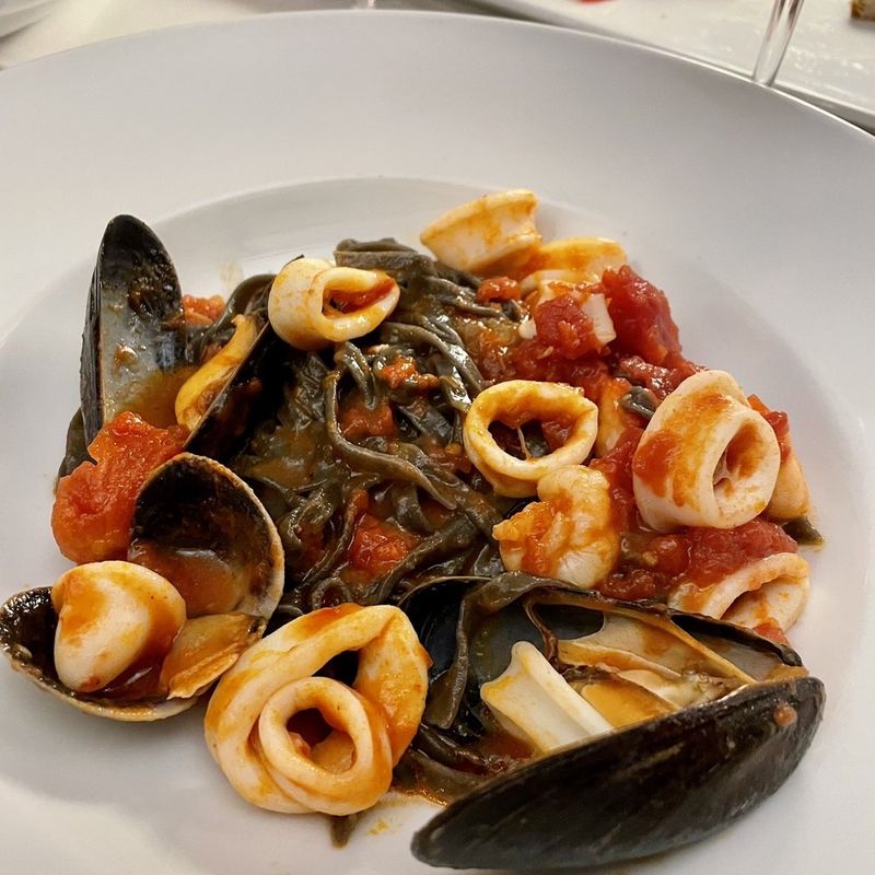 Squid Ink Tagliolini at L’Osteria (Stamford)