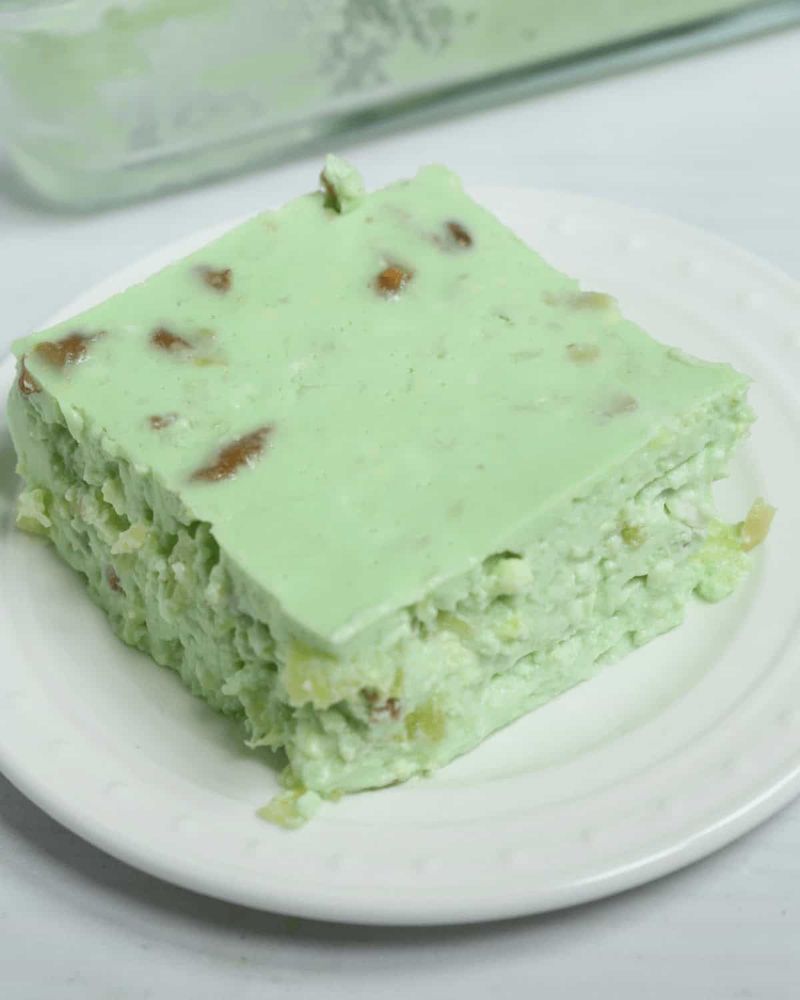 Lime Jell-O with Cottage Cheese