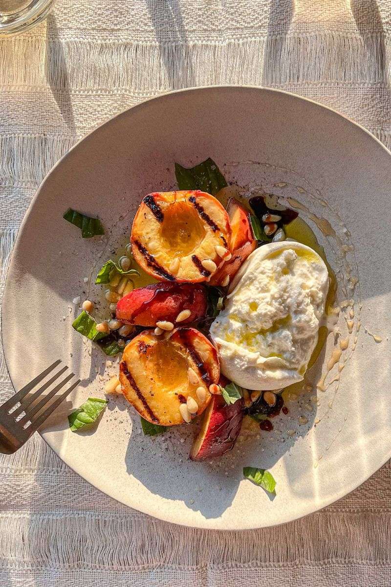 Grilled Peach & Burrata Salad