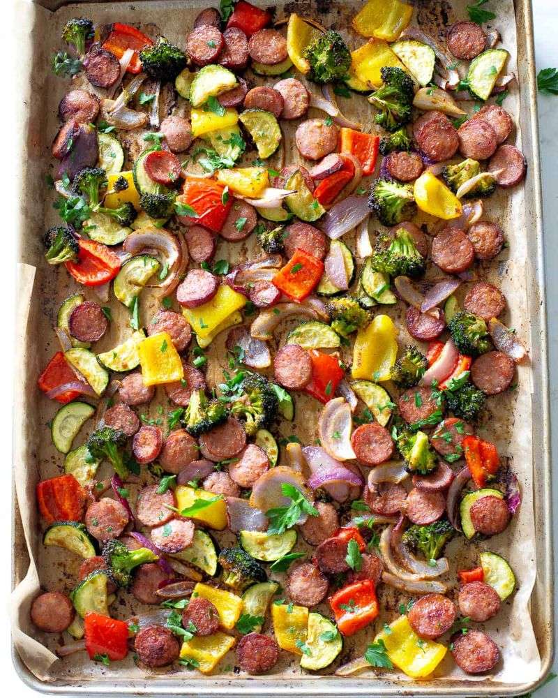 Sheet Pan Sausage & Veggies