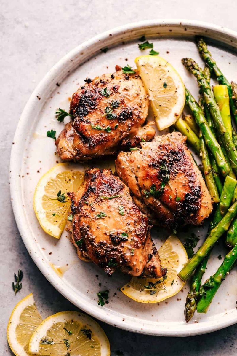 Lemon-Herb Grilled Chicken with Asparagus